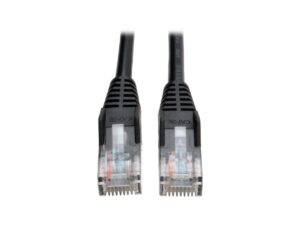 Eaton Tripp Lite Series Cat5e 350 MHz Snagless Molded (UTP) Ethernet Cable (RJ45 M/M), PoE - Black, 3 ft. (0.91 m)